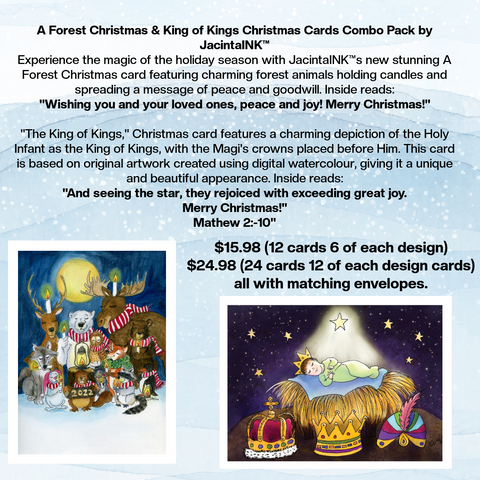 A Forest Christmas & King of kings Christmas Cards Combo Pack