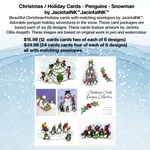 Christmas / Holiday Cards - Penguin - Snowman