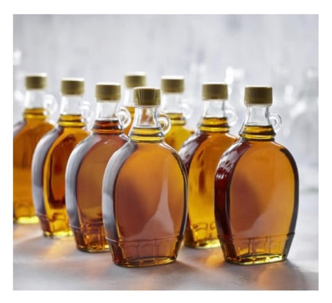 Maple Syrup in Glass Bottles